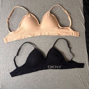 DKNY Black and Cream Bra Set